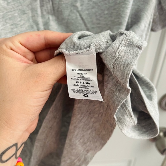 time and tru comfy and casual gray short sleeve tee size XL women's - Picture 4 of 5